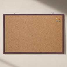 토탈하얀칠판 콜크 게시판 (월넛우드), 월넛우드