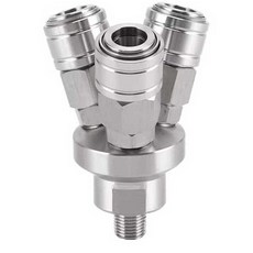 라운드 호스 원형 액세서리 파이프 공기총 공압식 스틸, 1개, 3/4 외부(6개) 잠금 3방향