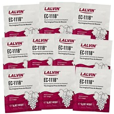 랄빈 와인 효모 EC-1118 10팩 랄빈 와인 효모 EC-1118 10팩, 0.18 Ounce (Pack of 10), Yeast EC