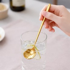 미라주 304 스텐 롱티스푼 칵테일 홈카페 머들러 골드, 단품