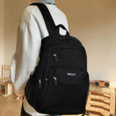 전면 메쉬 포켓 블랙 아이보리 색상 캐주얼 가방 백팩 79000EA 1EA