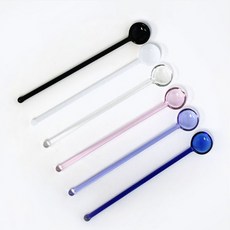 [SB수빈스토어] 내열 머들러 롱티스푼 막대스틱 카페머들러 글라스스틱 유리스푼, 키오 내열롱스푼 퍼플