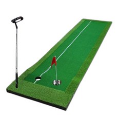 실내 골프 인조잔디 퍼팅 연습 스윙 훈련 매트 야외, 1개, 50x300cm+블루 고탄성 EVA