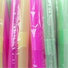 낱개포장 주름진 굵은 버블티 스무디 빨대 식당 스트로우 슬러쉬, 1개, 15개