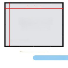 프로젝터 스크린 홈시어터 야외용 캠용 대형, 접이식 탄성, 100인치 4 3