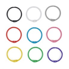 1P 컬러 원형 고리링 카드링 30mm, 1개, 혼합색상