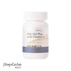 POPCARE 每日E魚油PLUS軟膠囊 健康維持, 1個, 瓶裝（60粒）, 60顆