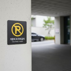 나비쌤 주차금지 안내판, 화이트