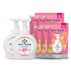 [LION] 아이깨끗해 490m용기lx2개+450mlx6개, 제품선택:490ml용기x2개+450ml리필x6개(레몬), 1세트