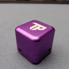 台灣出貨 檯球鋁合金巧克夾磁力巧粉盒金屬斯諾克杆檯球方形巧粉套通用配件, 紫色TP強磁巧克盒+扳手, 1個