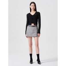 매장정품 에잇세컨즈 8SECONDS 벨티드 체크 스커트 팬츠 그레이 (354527MQ13) 354527MQ13 207191