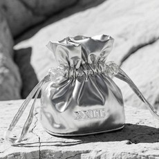 엑시트 벨로라 골프파우치 골프공 파우치 볼주머니 카라비너 포함 선물용 프리미엄 케이스, 메탈릭 실버, 1개