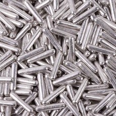 메탈릭 실버 스틱 스프링클 바 모양 디저트 데코 장식 1kg 대용량