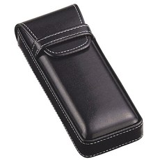 M-world 남성용 Gentleman's 가죽 톤 안경 케이스 스타일리시 스마트 블랙.