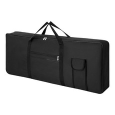 ZCD 61건반 키보드 케이스 손잡이가 달린 피아노 가방 전자 키보드 휴대용 케이스, 105cm x 45cm, 나일론, 검은색