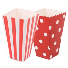 사각 종이컵 팝콘컵 츄러스 감자튀김 간식 종이 용기, 땡땡이, 1개