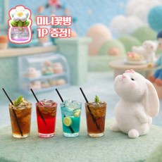 [MSMULTIVERSE] 인테리어 토끼 카페 오픈 자동차 차량 대시보드 꾸미기 피규어 소품 장식품, 1세트, 아이스아메리카노