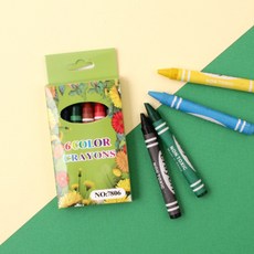 유아용 크레용 휴대용크레용 손에묻지않는 크레용, 1개, 6색