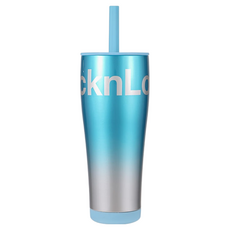 락앤락 샤이닝미러 스테인리스 빨대 보온텀블러 LHC6809FU, 블루 그라데이션, 1개, 550ml