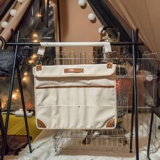 戶外野營收納掛袋 旅遊收納神器, 白色,野營餐具掛袋