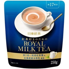 日東紅茶 ROYAL MILK TEA 皇家奶茶 香氣濃郁國產紅茶北海道產全脂牛乳, 1個, 1個裝, 250g