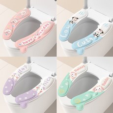 DFMEI 馬桶墊家用坐便墊香薰馬桶坐墊四季通用卡通馬桶貼防水馬桶套, 1個, 防水不掉色 兩片式