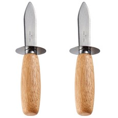 손질 고급 원목 조개칼 D타입, 브라운, 2개