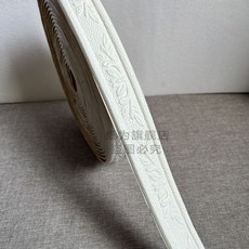 3D立體自粘裝飾條 泡沫邊框腰線踢腳線, 1個, 富貴窄單邊線條白色 4釐米 ,10米連續不裁斷一卷