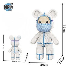 스타일하우스 나노블럭 베어브릭 32cm 중형 장식품, 혼합색상 G15, 1개