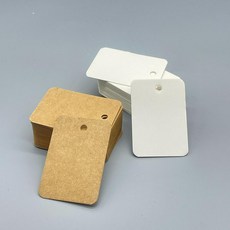 무지 종이택 의류택 가격택 라벨택 3.5x5cm 50매, 화이트