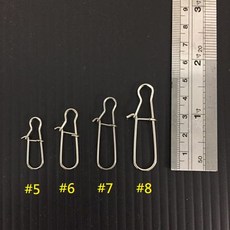 不銹鋼增強型釣魚別針(#5 #6 #7 #8) - 高強度耐腐蝕快速連接釣魚配件, 1個, #5 250根 28mm  38kg