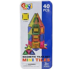GUYI TOY 火箭小磁片 40PCS (攜帶方便 小磁片 MNTL Connetix相容), 1套裝