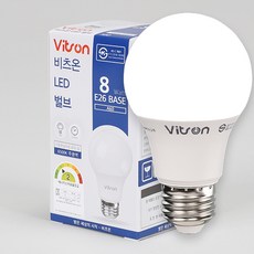 비츠온 LED 전구 8W 전구, 주광색, 10개