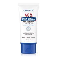 OUKEYA 40% 요소크림 튜브로 발에 금이 가고 뒤꿈치가 촉촉하고 매끈하게 유지됩니다., 85g, 1개, 1개입