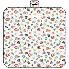 《居家用品》防水鋪棉加大可機洗野餐墊/沙灘墊, 心花朵朵開,1.5*200 公分, 心花朵朵開