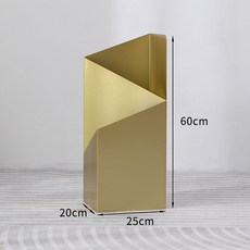 심플 철제 우산꽂이 현관 선반 우산 가정용 수납 우산통, 골드, 1개