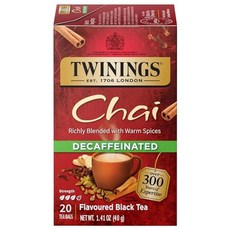 Twinings 트와이닝스 디카페인 차이 티 블렌드 20개입, 1개, 1개