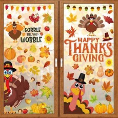 봄 여름 창문 부착 Hello Spring 스티커 튤립 꽃 나비 새 양면 데칼 97개 홈 스쿨 사무실 유리 문 장식용, 칠면조