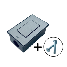 블랙 PVC 노출박스 + 벨로 실버 1구 스위치 세트 피스 포함 전기자재 흑색 검정, 1개