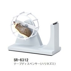 日本Seto Craft 動物造型膠帶台 辦公室療癒小物 大猩猩 倉鼠 刺蝟 松鼠 棕熊 多款可選, 1個, 刺蝟（現貨/SR-6312）, 白