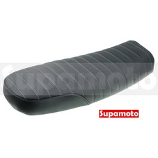Supamoto CB350專用座墊, 1個, 平面-橫條-黑色, 黑色