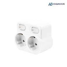 현대일렉트릭 개별 회전 멀티탭 2구, 0m, 1개