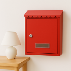 [무타공] 인사이드 빈티지우체통 철제 우편함 포스트박스 전원주택우체통, 레드