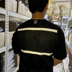 조끼 복 상의 여름 망사 블랙 90 반사띠 작업용 복망사조끼