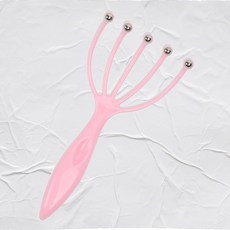 휴대용 두피마사지기 지압기 미용기기 스파 마사지기, 핑크