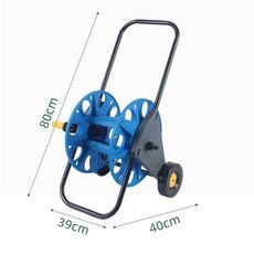 水管收納車 纏繞架 洗車水管收納盤 4分/6分水管 盤管器 高壓管收納, 1個, 手推式特大號架（收4分45米米,2個4分金屬接頭（無收納架）