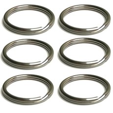 316 스테인레스 스틸 스쿠버 다이빙 스플릿 링 열쇠 고리 후크 루프 수영 다이버 야외 캠핑 장비 부착용 20 25 30mm 6 피스 6PC Round 30MM * 6개, 1.6PC 원형 30MM