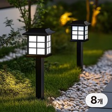 태양열 정원등 태양광 조명 잔디등 전구 외등 태양광 정원등 미니 격자등 LED-Pro (8개), 흰빛(8개)