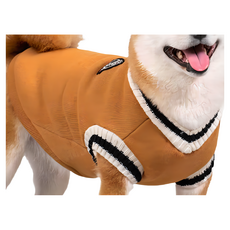 宅鋪子學院風針織寵物背心 狗狗衣服 貓咪衣服 寵物保暖衣 兩腳衣 貓衣 狗毛衣, 黃色, 0個