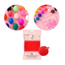 파스텔클레이 끈적이지 않는 클레이 50g 16색상 전문가용 클레이 빨강, 1개